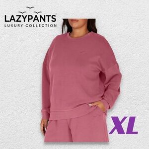 *🇨🇦👍👍*GUC* LAZYPANTS | XL | LUXE SUEDED CREWNECK SWEATSHIRT dusty rose